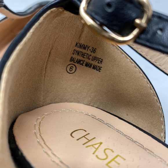 Chase + Chloe Kimmy T-Strap Pumps Black Retro - Picture 8 of 8